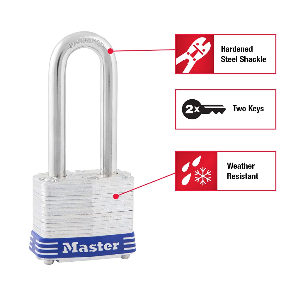 Candado Master Lock acero laminado 1-9/16 pulgadas ancho 3DLH