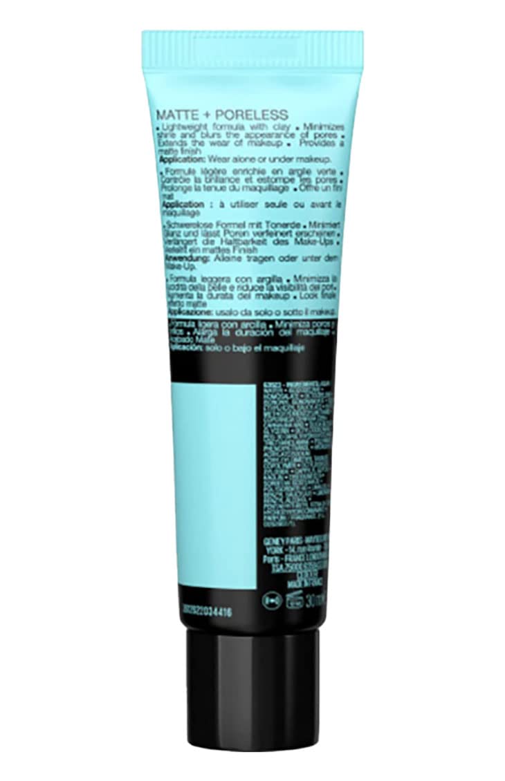 MAYBELLINE fit me! primer matte & poreless, color transparente + Base de Maquillaje Fit Me Matte, 120 Classic Ivory