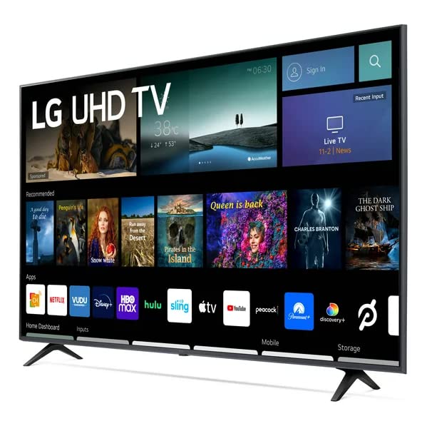 LG Television de 50" Class 4K UHD 2160P webOS Smart TV Compatible con Netflix Disney+ Apple TV HBO Youtube 50UQ7070ZUE (Reacondicionado)