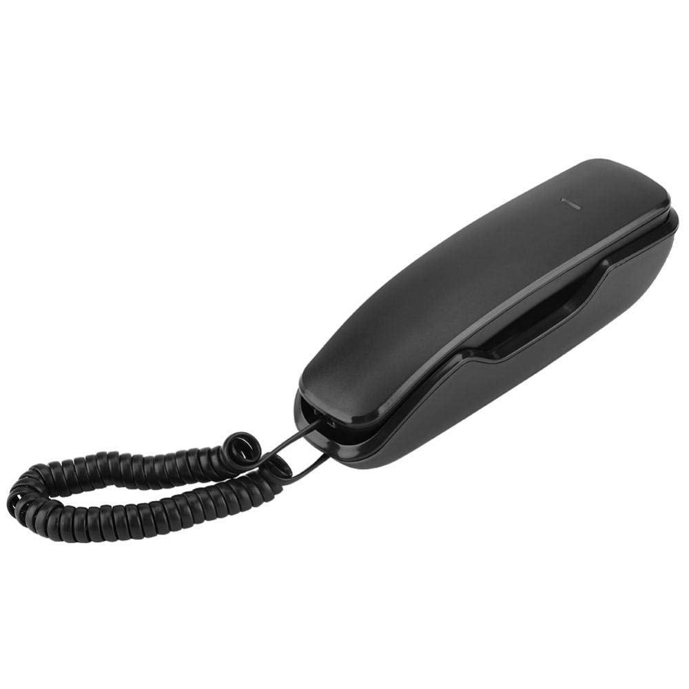 Ciglow Teléfono de Sobremesa/Montado en la Pared, Cancelación de Ruido Teléfono Lindline Soporte Función de Pausa Función de Silencio para la Oficina del Hotel en Casa(Negro)