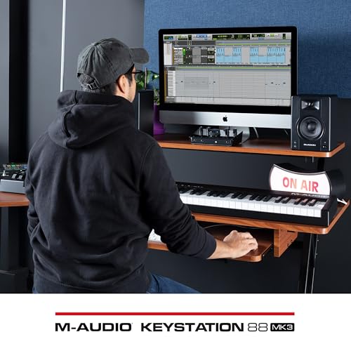 M-Audio Keystation 88 MK3 - Controlador MIDI USB con teclado de 88 teclas semipesadas para manejar sintetizadores virtuales y parámetros de DAW