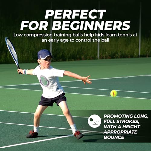 Pelotas de Tenis Tourna Lunar Verde Baja Compresión Paquete de 12
