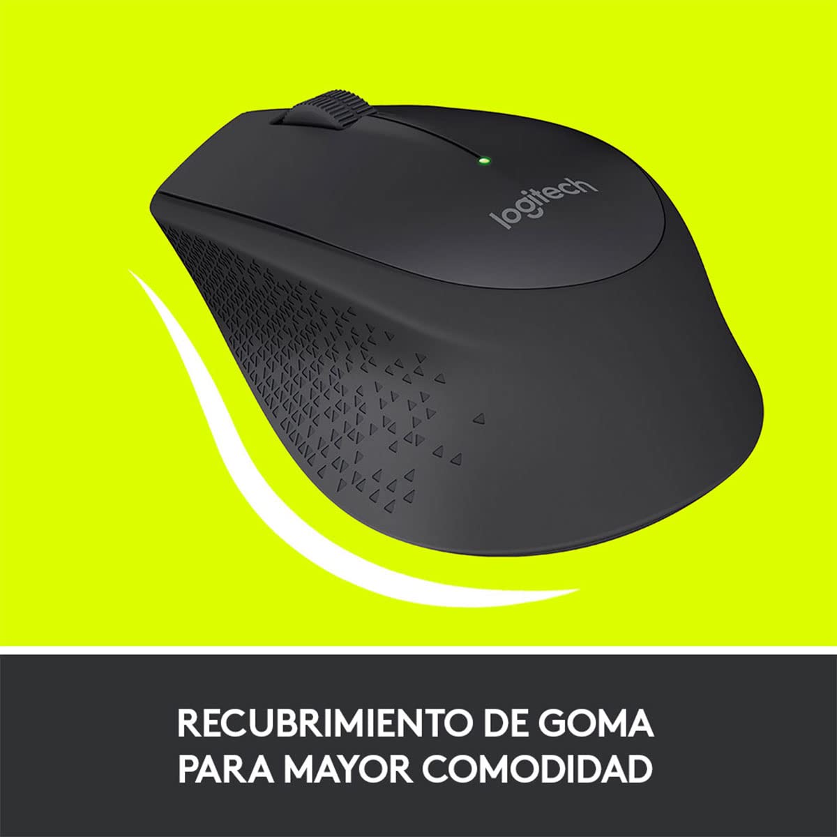 Logitech M280 Mouse Inalámbrico, 2.4 GHz, Nano Receptor USB, Seguimiento Óptico, Resolución 1000 dpi, 3 botones, Batería de 18 Meses, Compatible con PC, Mac, Laptop, Chromebook - Negro