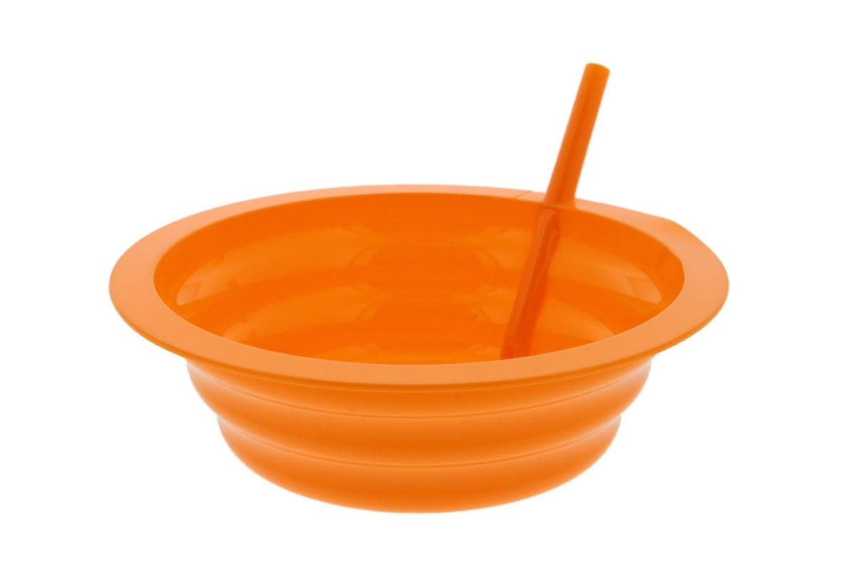Arrow Sip-A-Bowl Set de 4 unidades, pajita integrada – 22 onzas reutilizables para evitar derrames líquidos: leche de cereales, helado – hace que el desayuno/aperitivo sea fácil, apto para lavaplatos, azul, rosa, verde y naranja