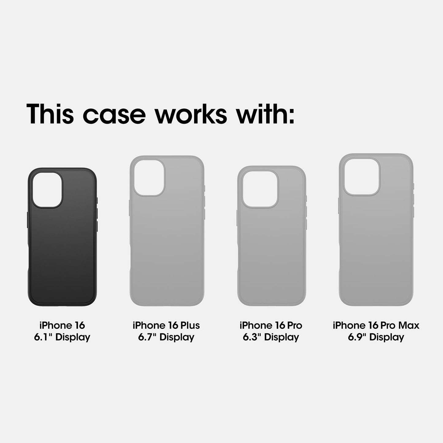 Funda para iPhone 16 OtterBox Negro Commuter Series