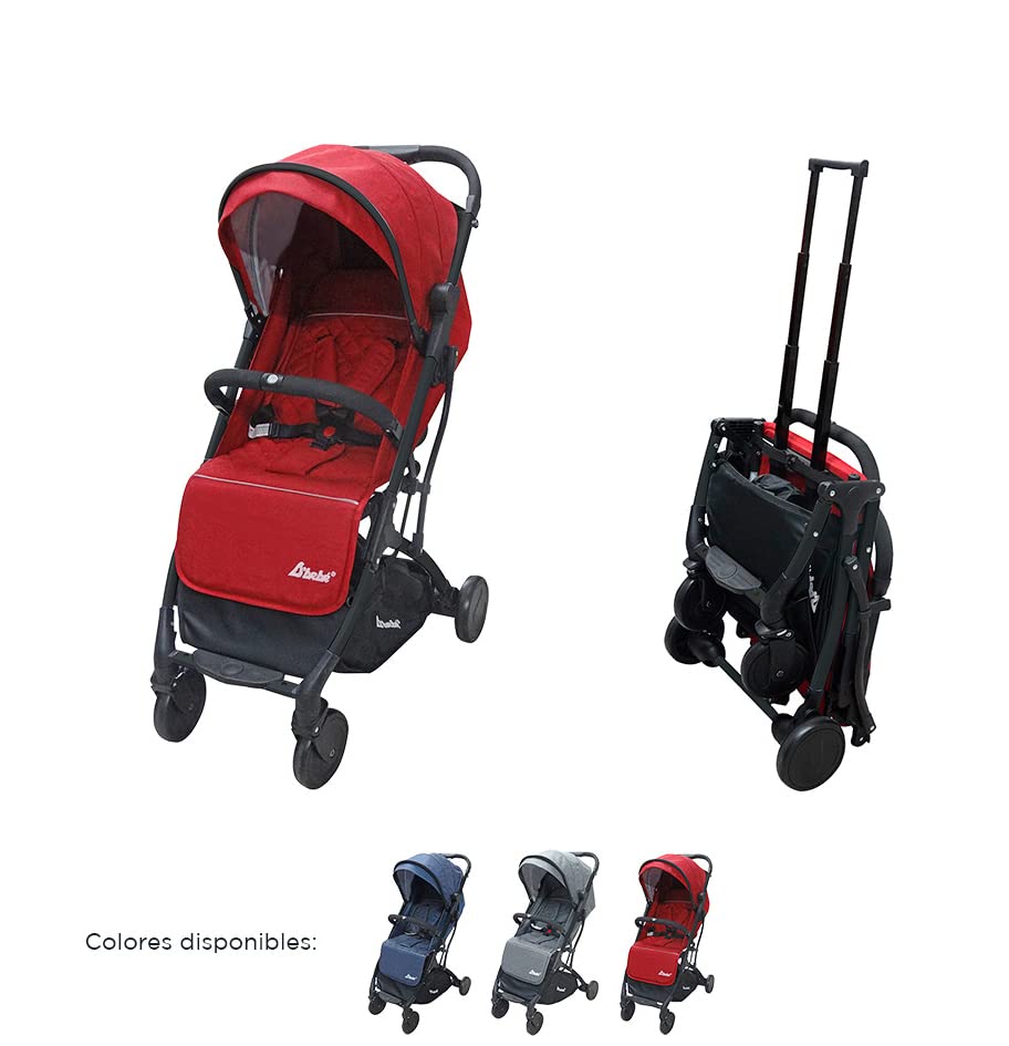 D´BEBÉ - Carriola Wing - Carriola ultra-ligera con plegado Super Compacto - Manubrio con Cierra Facil - Para Bebés de 3 Meses de Edad hasta 3 años - Color Rojo