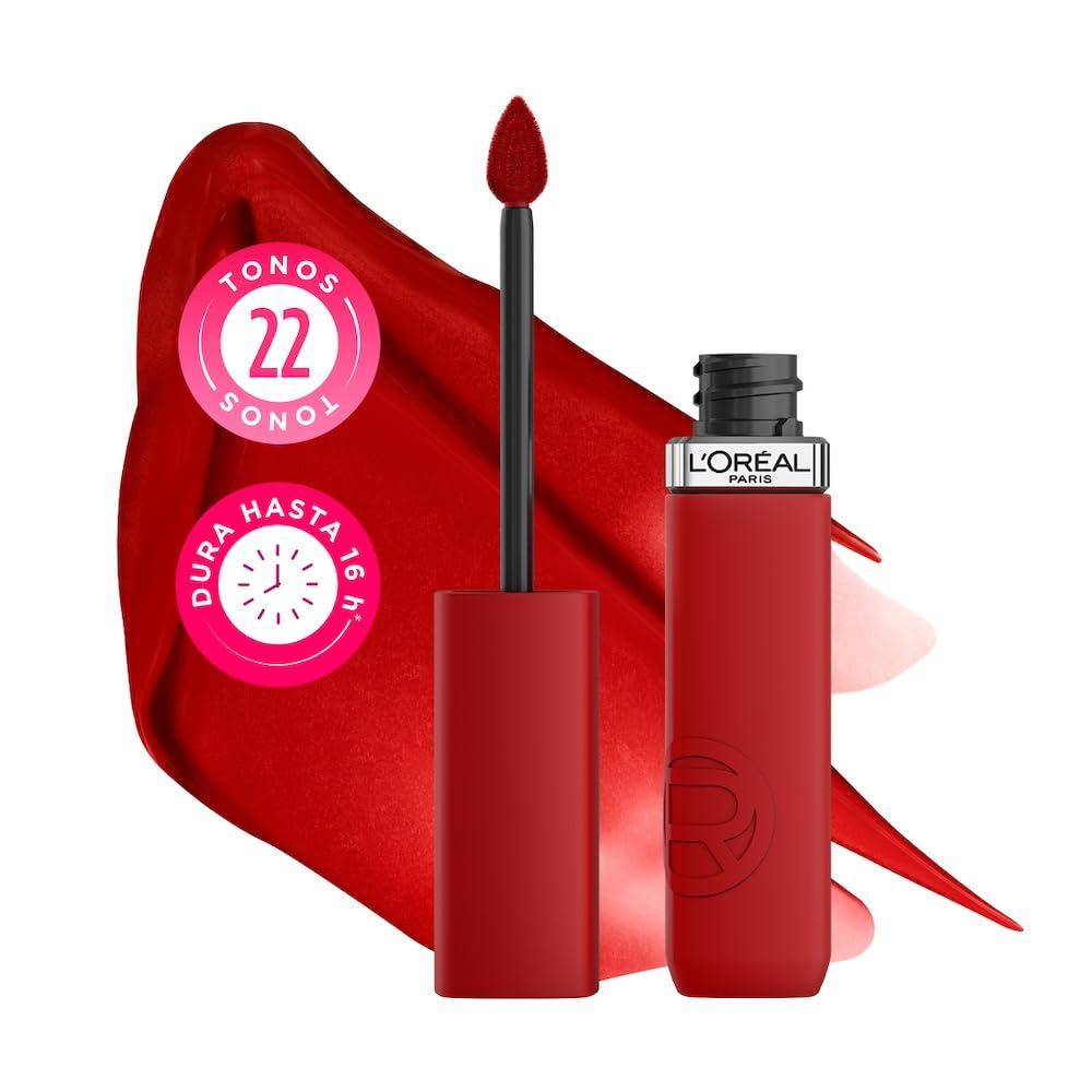 L'Oréal Paris, Infallible Le Matte Resistance, Labial Líquido Mate Larga Duración 16hr, Color Intenso con Ácido Hialurónico, Tono True Love 420, 5ml