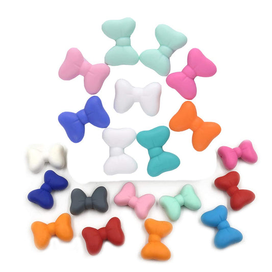 Abalorios de Silicona para Pajarita Animales Multicolor Conjunto de 10 Unidades
