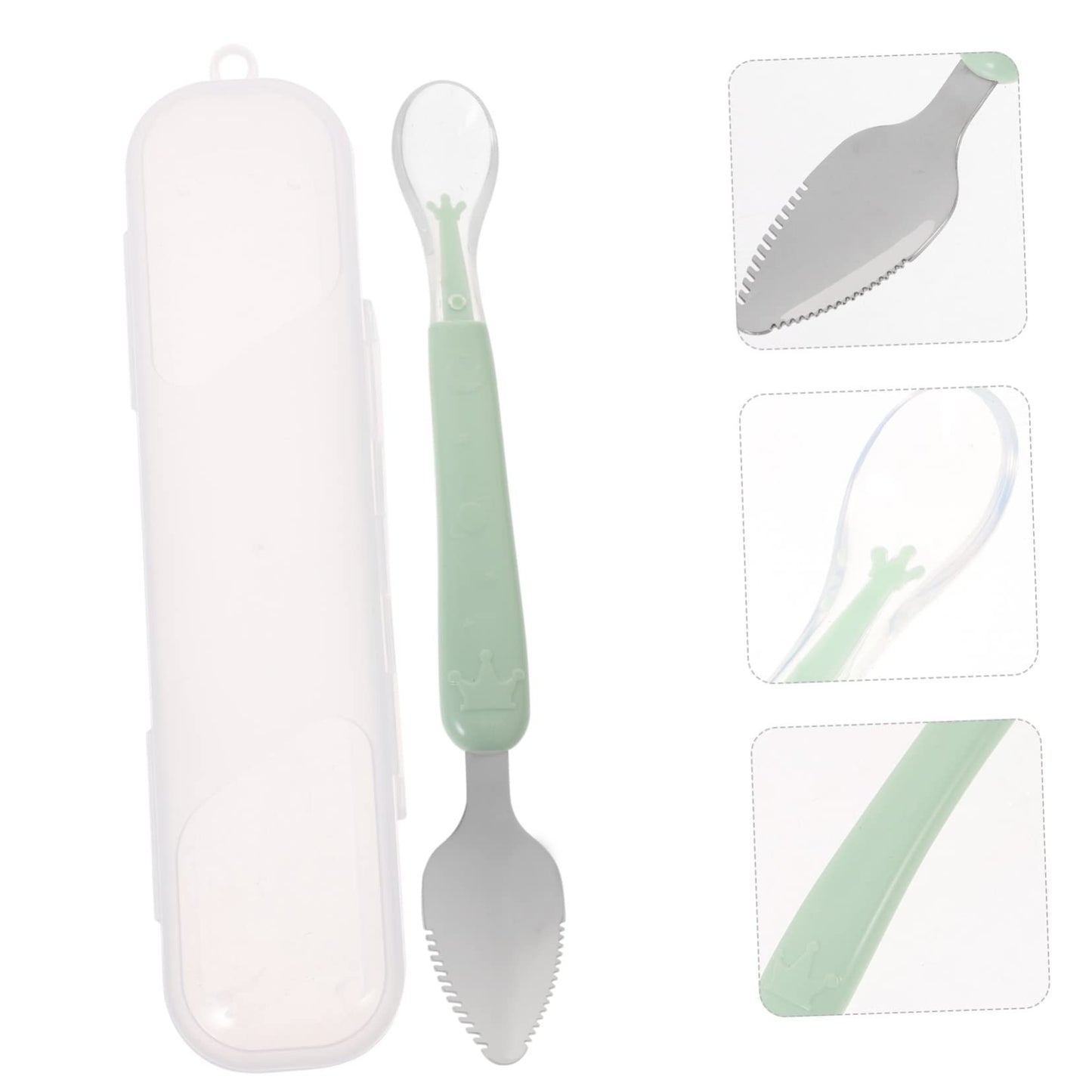 KOMBIUDA Cuchara Raspadora para Bebés Cuchara De Frutas Y Purés para Alimentos Entrenamiento Y Comidas Utensilio Práctico para Pequeños