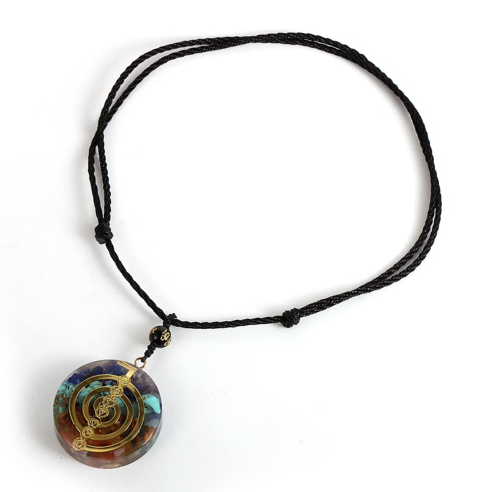 Collar 7 Chakras Orgonita Cuarzo Reiki Chacras Protección Espiritual Yoga Equilibrio de Energía