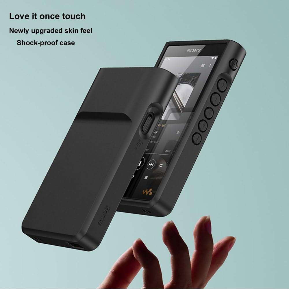 Benks - Carcasa flexible delgada para Sony Walkman NW-WM1AM2 WM1AM2 NW-WM1ZM2 WM1ZM2 WM1ZM2 (carcasa negra Benks)