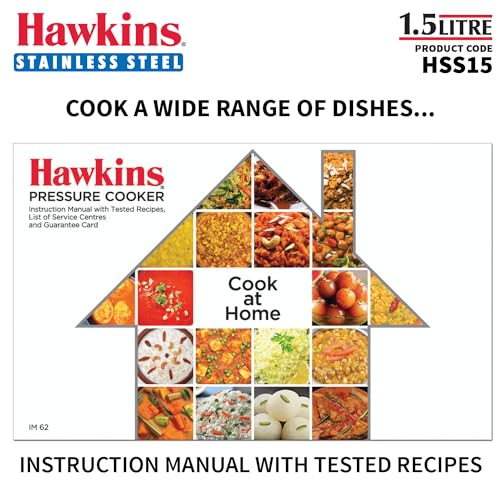 Hawkins HSS15 olla de presión de acero inoxidable, 1,5 litros, color plateado