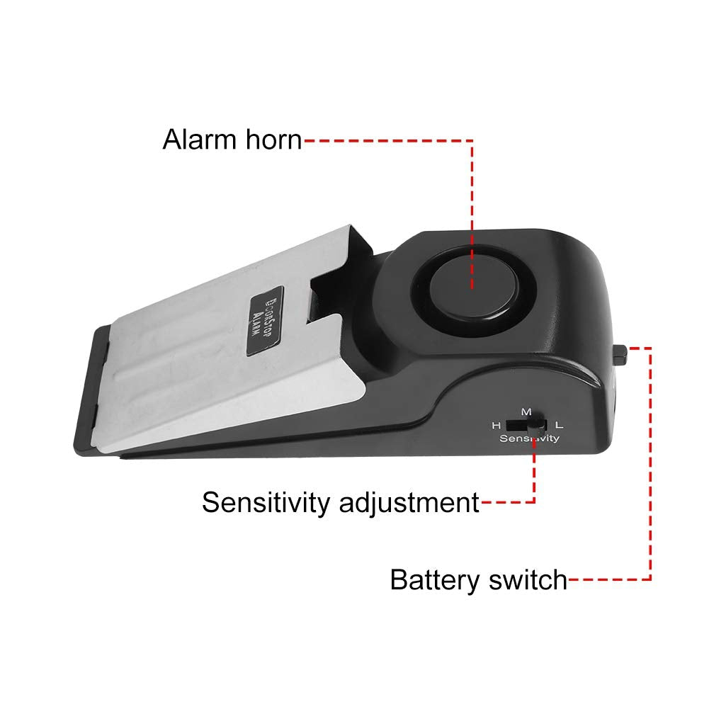 Alarma de Seguridad Wedge Alert Inalámbrica Antirrobo 120db para Casa y Oficina