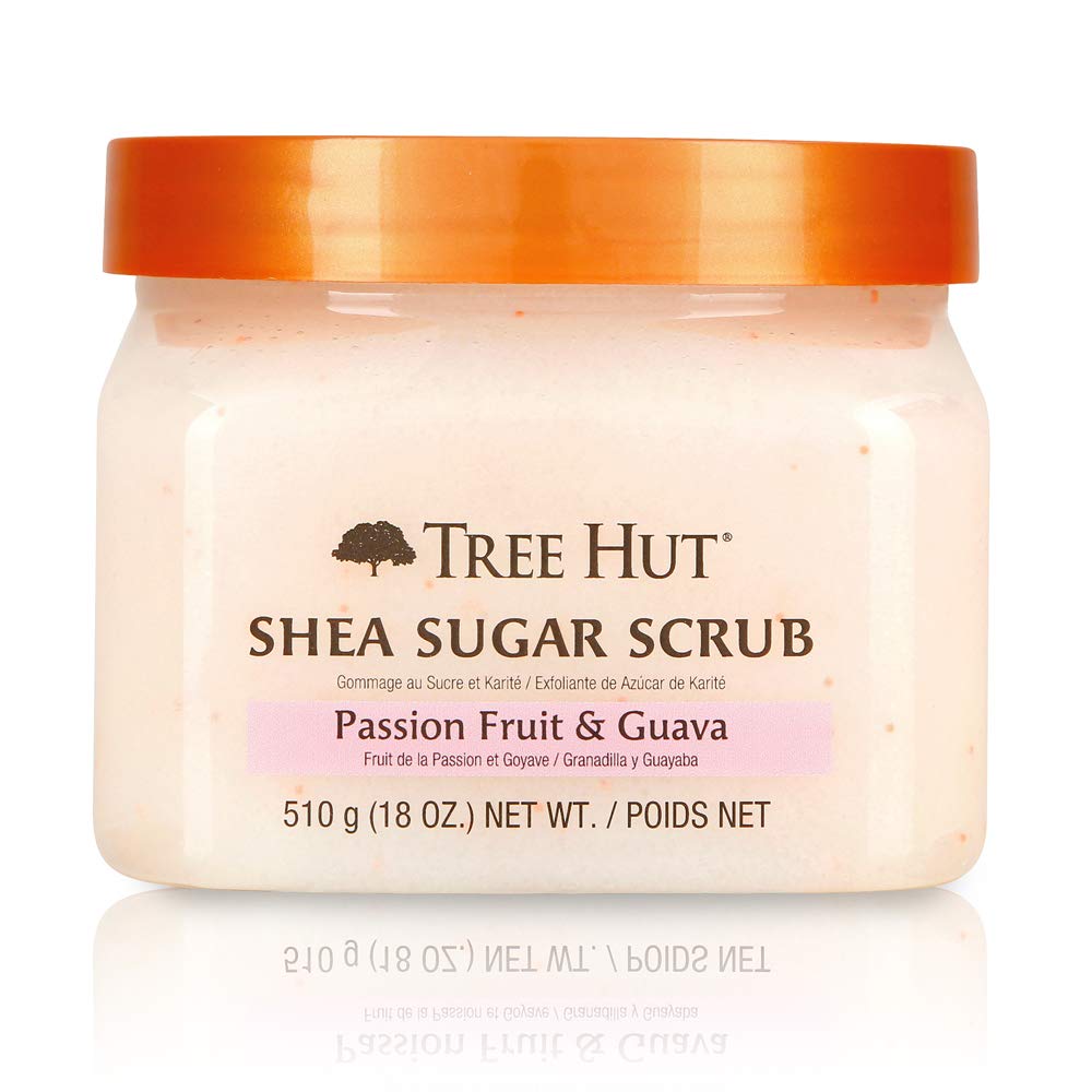 Exfoliante de Azúcar de Karité Tree Hut Fruta de la Pasión y Guayaba Hidratante Ultra Nutritivo para Cuidado Esencial del Cuerpo