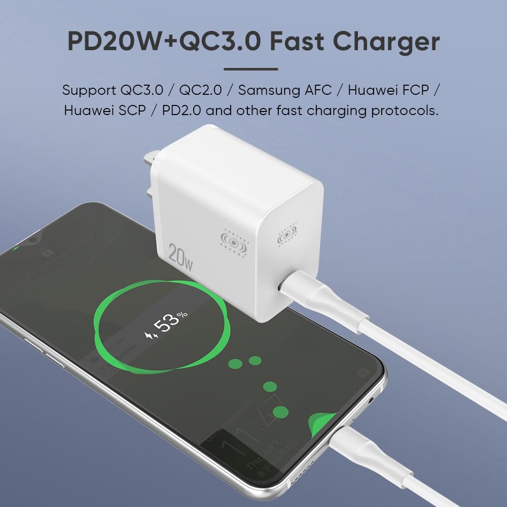CONTROL EXPERT Cargador USB C 20W Portátil 5V 3A Carga Rápida (Negro)