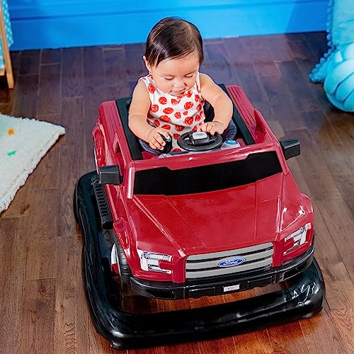 Bright Starts Ford F-150 - Centro de actividades para bebés 4 en 1 con volante interactivo extraíble, juguete de 6 meses en adelante