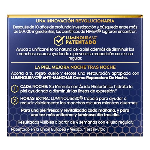 NIVEA Luminous 630 Crema Reparadora Noche | Antienvejecimiento y Luminosidad