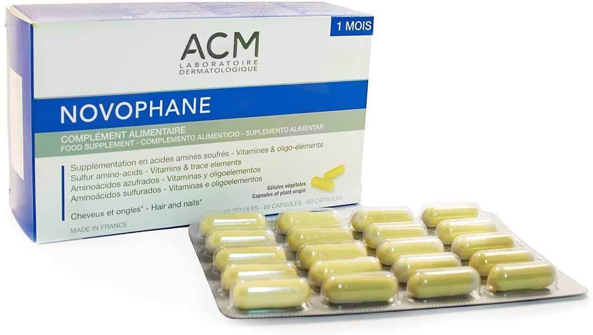 Tratamiento Capilar Novophane Caps de ACM para Pérdida de Cabello y Fragilidad de Uñas