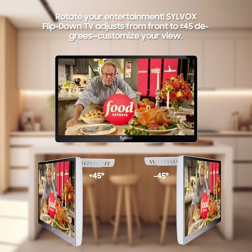 Televisor Abatible Sylvox Debajo del Gabinete 15.6 Pulgadas Rotación 90 Grados para Cocina