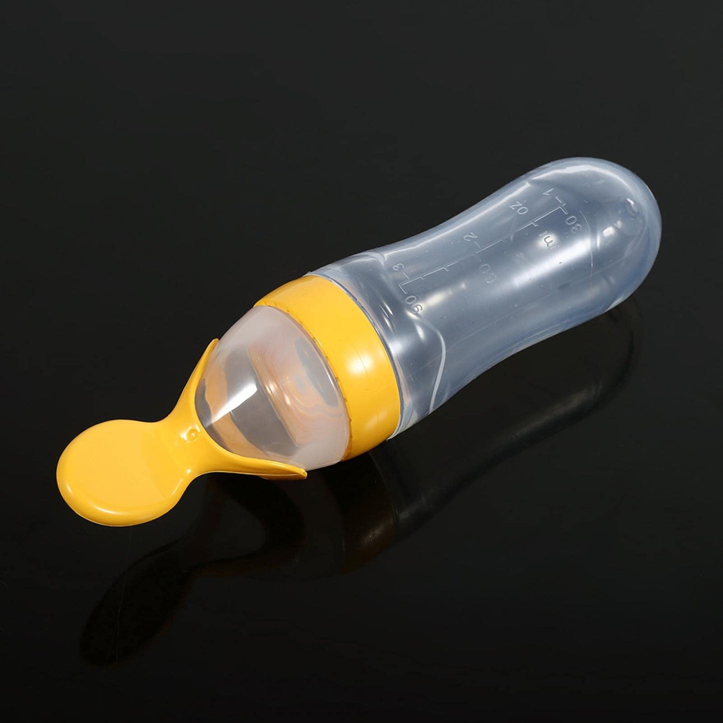 Alimentador de Alimentos para Bebés, Biberón de Silicona Exprimible de Dibujos Animados con Cuchara Dispensadora para Bebés, Bebés(#3)