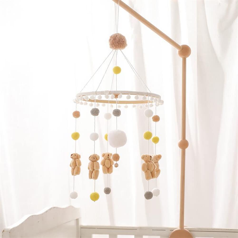 Lindo móvil para cuna con brazo móvil para cuna de bebé, soporte móvil para cuna de bebé, soporte móvil para cuna – Móvil neutro de género para decoración de guardería, accesorio móvil para cuna de bebé para decoración de guardería