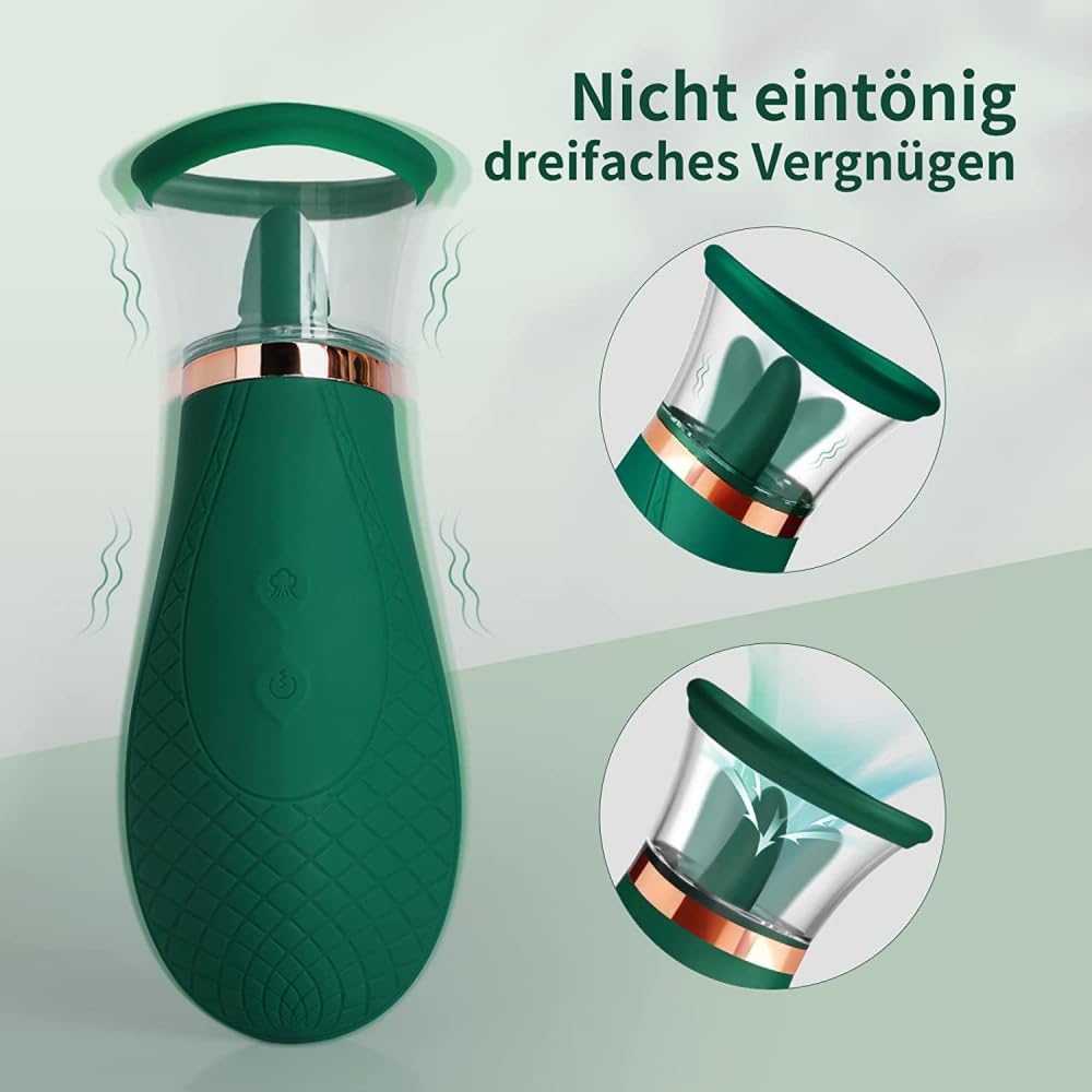 BFEELBDSM - Vibrador de succión para el clítoris, 3 chupando 9 modos de lamer, pezones, chupador de clítoris para orgasmo rápido, vibradores de lengua, juguetes para adultos para mujeres, parejas,