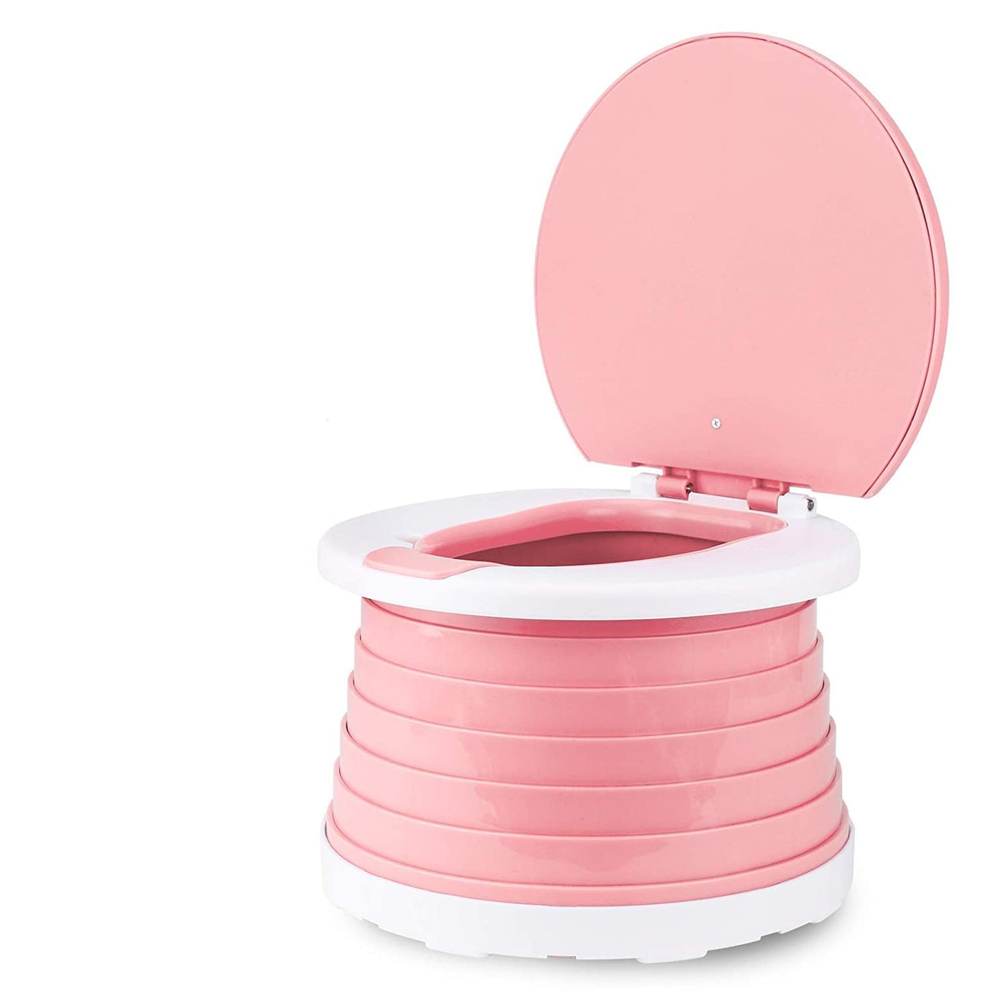 Orinal Portátil Orinal De Viaje Rosa con Asiento Plegable para Niñas y 75 Bolsas de Limpieza