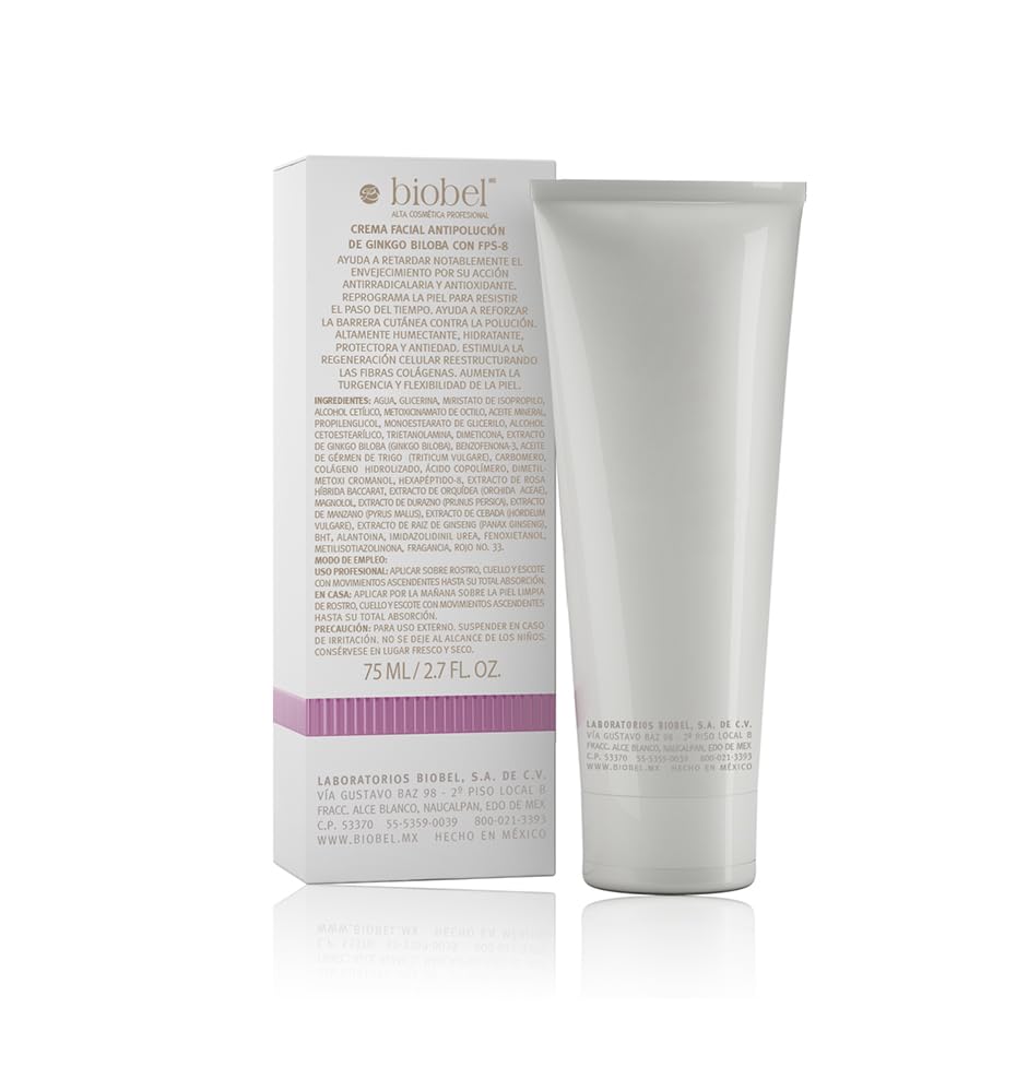 Biobel Crema Facial Antipolución de Ginkgo Biloba FPS-8 75ml