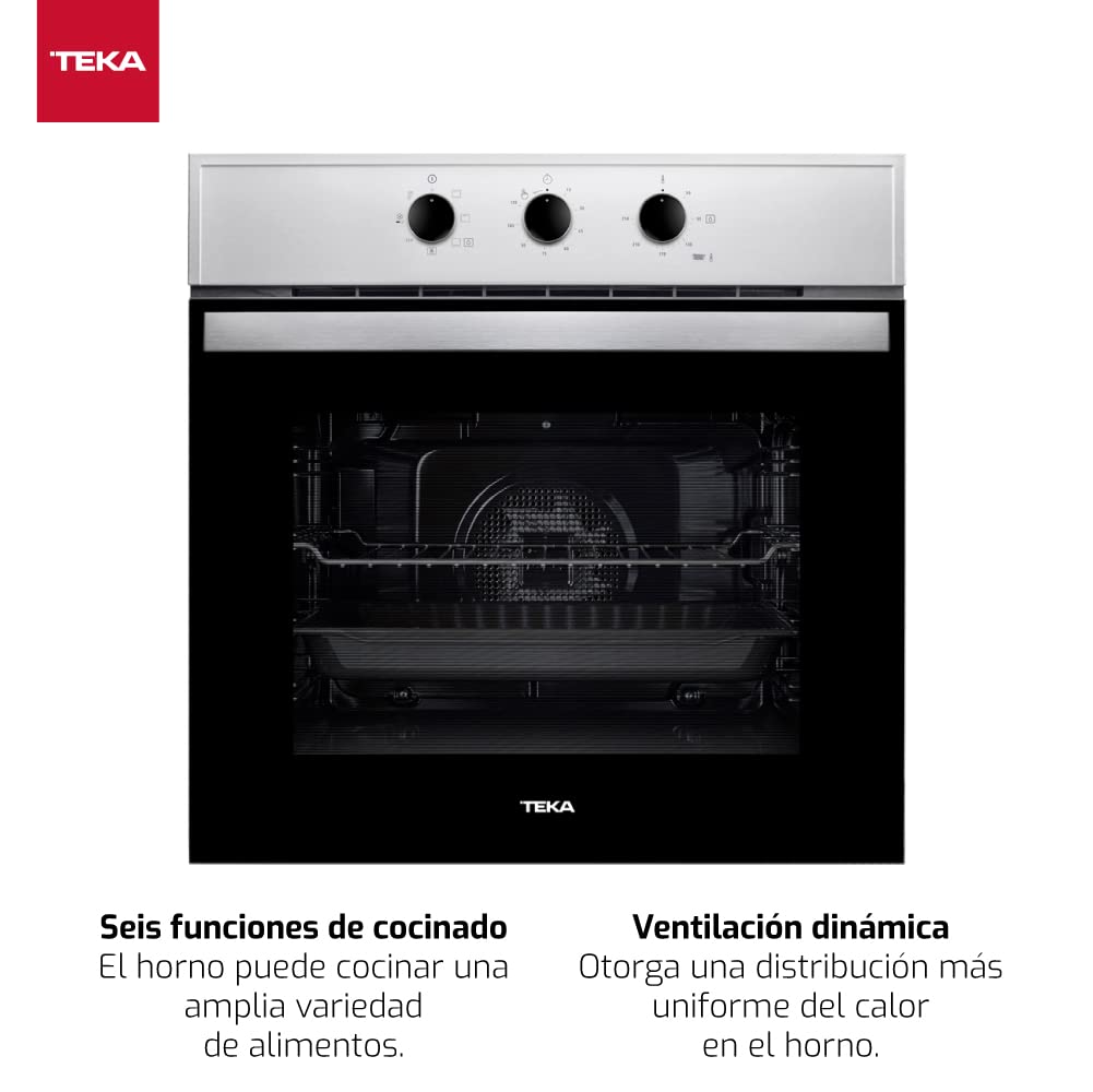 Horno Eléctrico Teka Inoxidable Negro Empotrable 60 cm