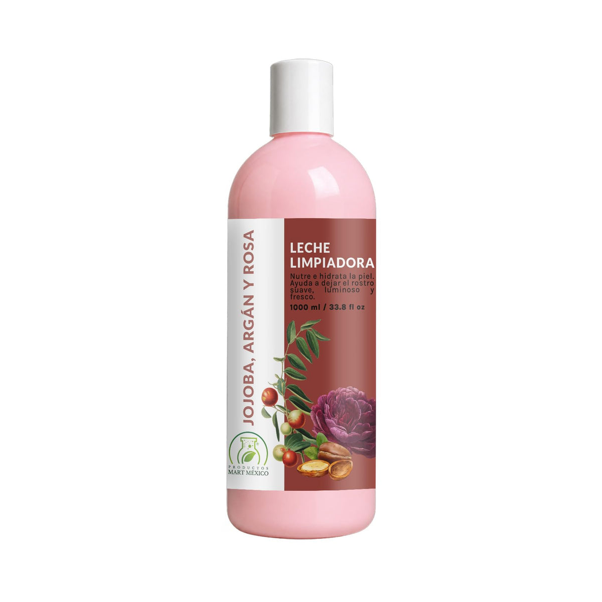 Leche Desmaquillante Jojoba, Argán y Rosa 1 Litro Productos Mart Mexico