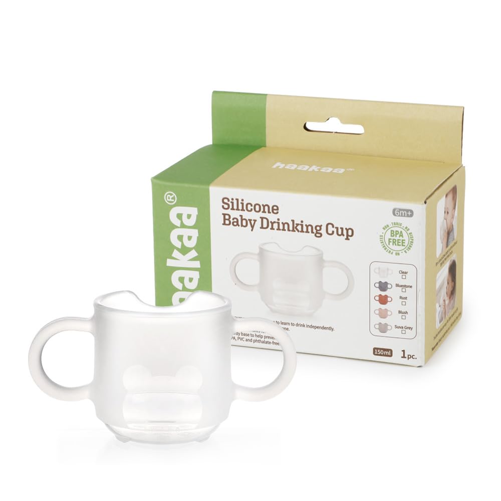 Haakaa 100% silicona taza para bebés de 6 meses + 5 onzas 1 paquete