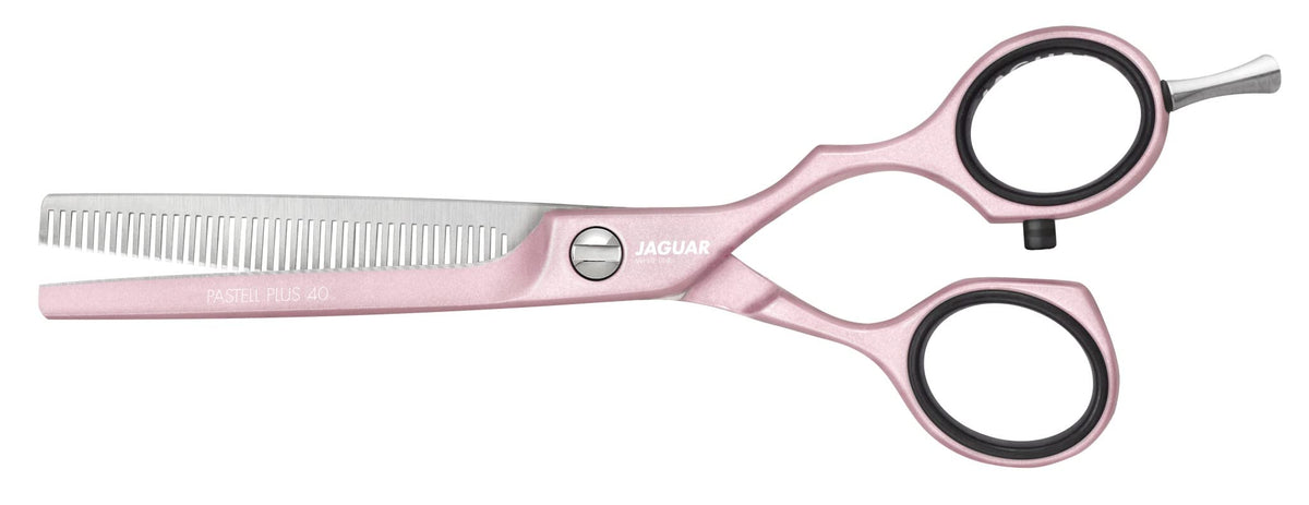 Jaguar White Line Pastel Plus 40 tijeras de textura offset, 13,5 cm de longitud, rosa, 0,03597 kg