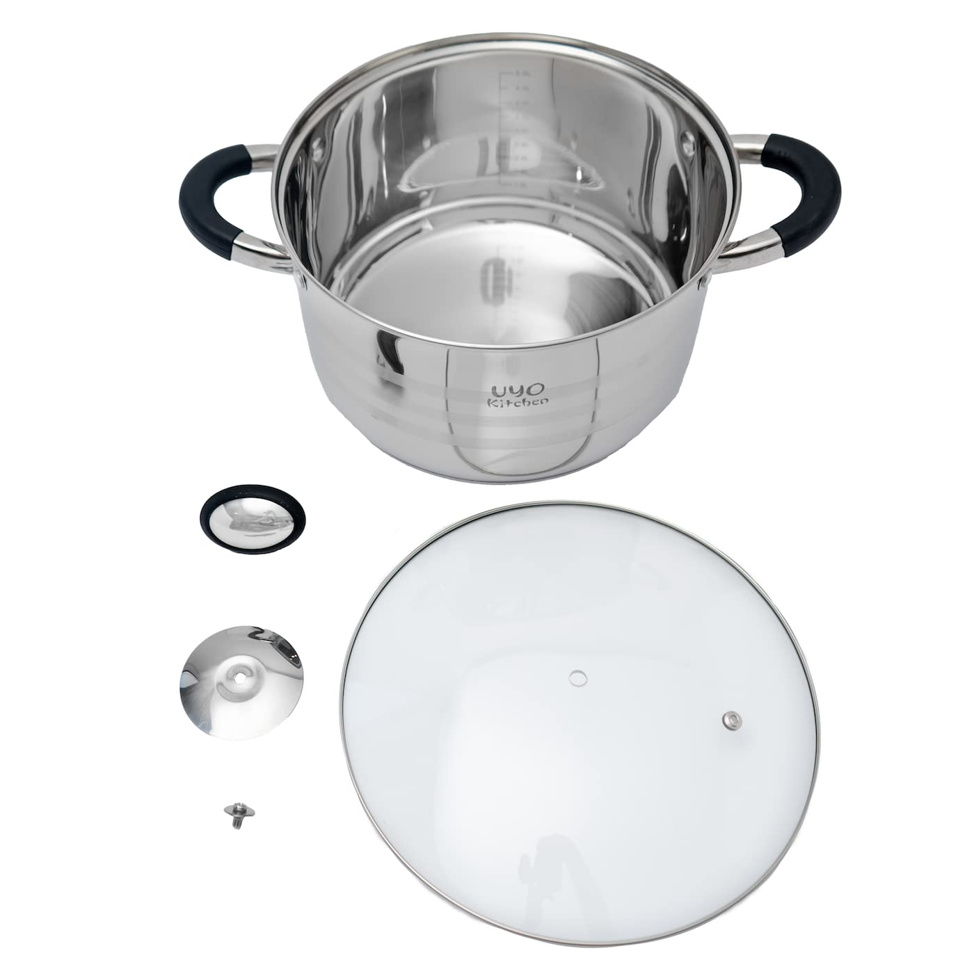 Bateria de Cocina Acero Inoxidable 9 Pzas Negro