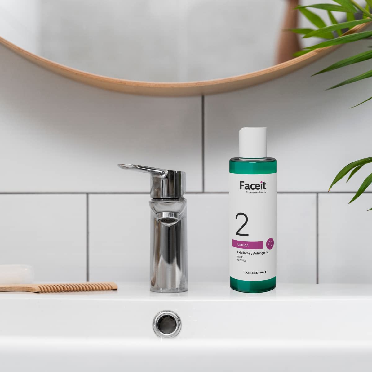 FACE.IT | Tónico Facial Ácido Glicólico, Aloe Vera I Tratamiento Anti Acné I Skin Care I Exfoliante Facial I Elimina las Impurezas | Unifica Textura de la Piel I PASO 2 Unifica I 180 ml