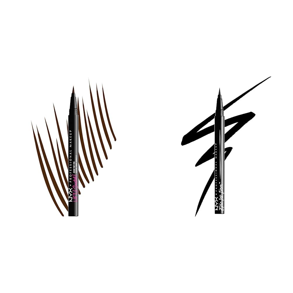 Nyx Professional Makeup Delineador de cejas lift and snatch brow tint pen espresso + Delineador líquido, Epic Ink Liner, Nyx Professional Makeup, 1ml