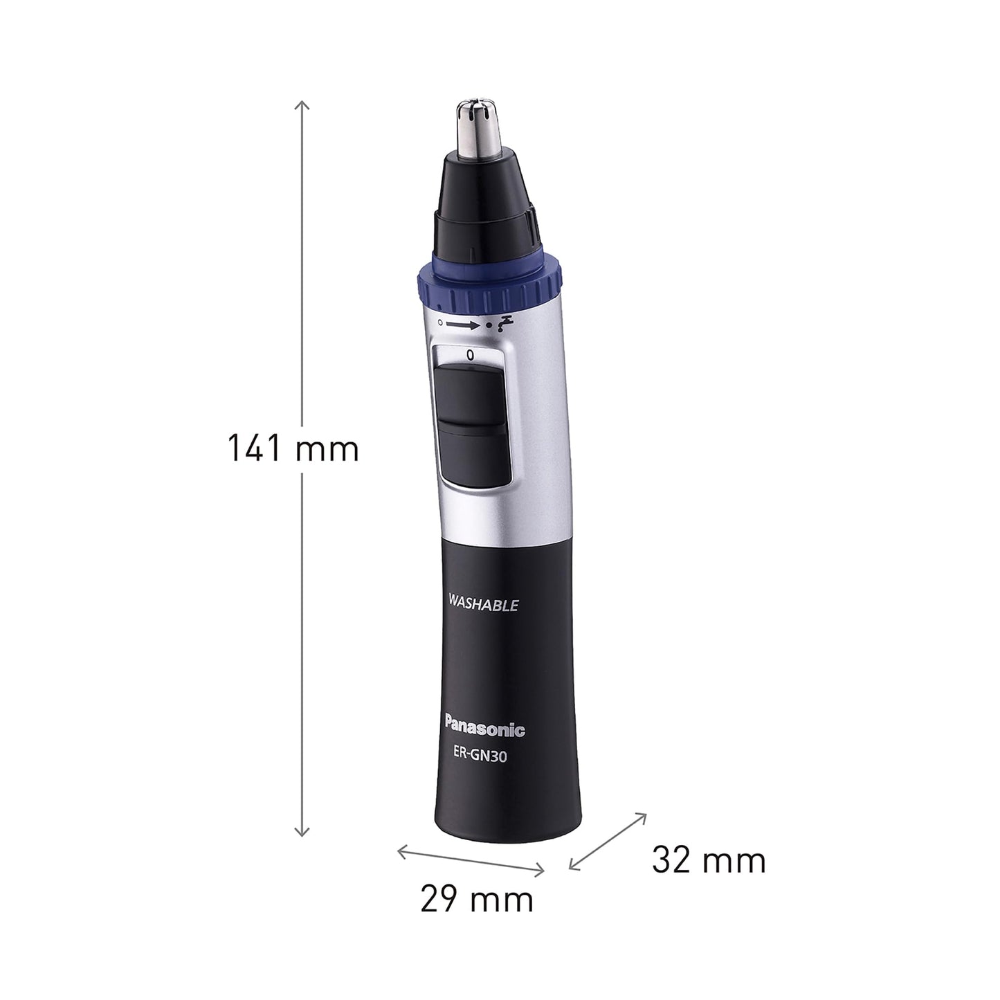 2 pack Panasonic ER-GN30-K Nose, Ear n Facial Hair Trimmer Wet/Dry with Vortex Cleaning System, Black