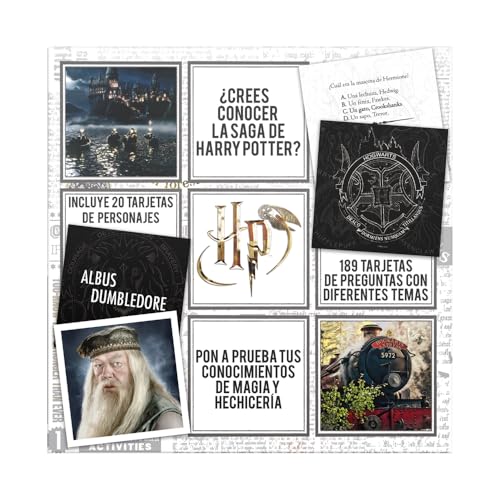 Novelty Corp - Caja Trivia, Edición Harry Potter,189 Tarjetas con 350 Preguntas