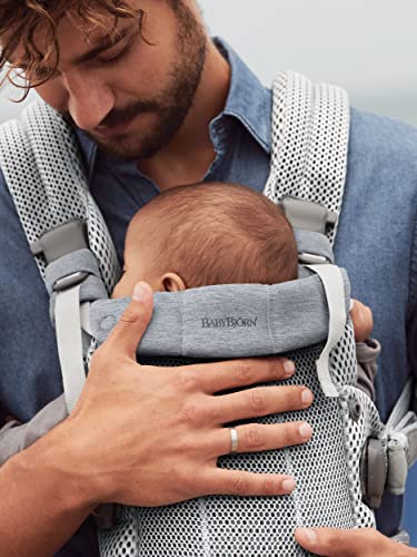 BabyBjörn Canguro Portabebé Harmony, Malla 3D, Plata