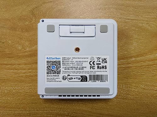 EZCast Proyector de Viaje J4 2024: Portátil con batería y Altavoz Integrados. Ideal para Camping y Viajes. DLP 1080p, Compatible con HDMI, USB, iPhone y Dispositivos Android