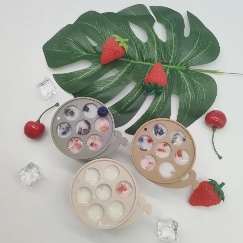 Avee & Co - Mini bandeja para congelador, moldes para paletas de leche materna para alivio de enfriamiento, alimentador de silicona sin BPA para alimentación segura del bebé, 4 meses + (beige)
