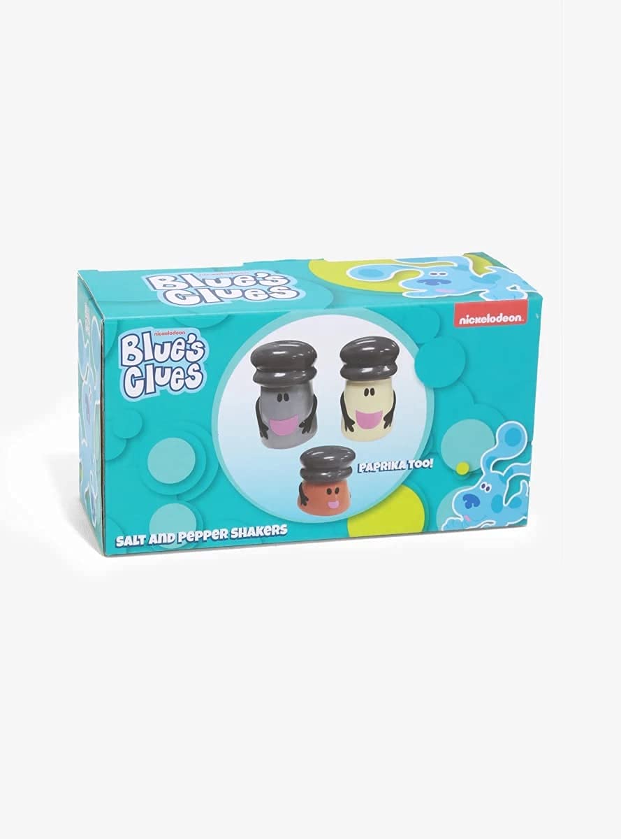 Blue's Clues Mr. SALT & MRS. Set de coctelera de pimienta y pimentón, exclusivo de BoxLunch