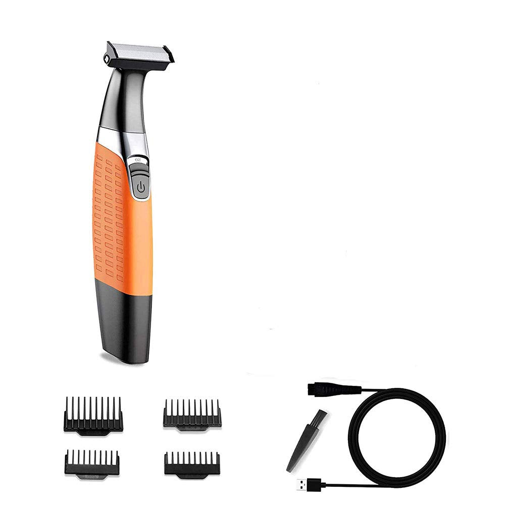 Afeitadoras eléctricas, recortadoras de barba para hombres, resistente al agua para el cuidado de la barba, sin cables USB recargable y removedor de pelo para cejas, barba facial y pelo corporal para hombres y mujeres