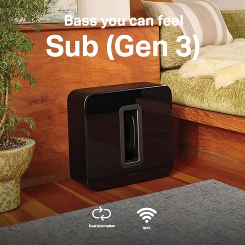 Sonos Sub Gen 3 Subwoofer Inalámbrico para Graves Profundos - Negro