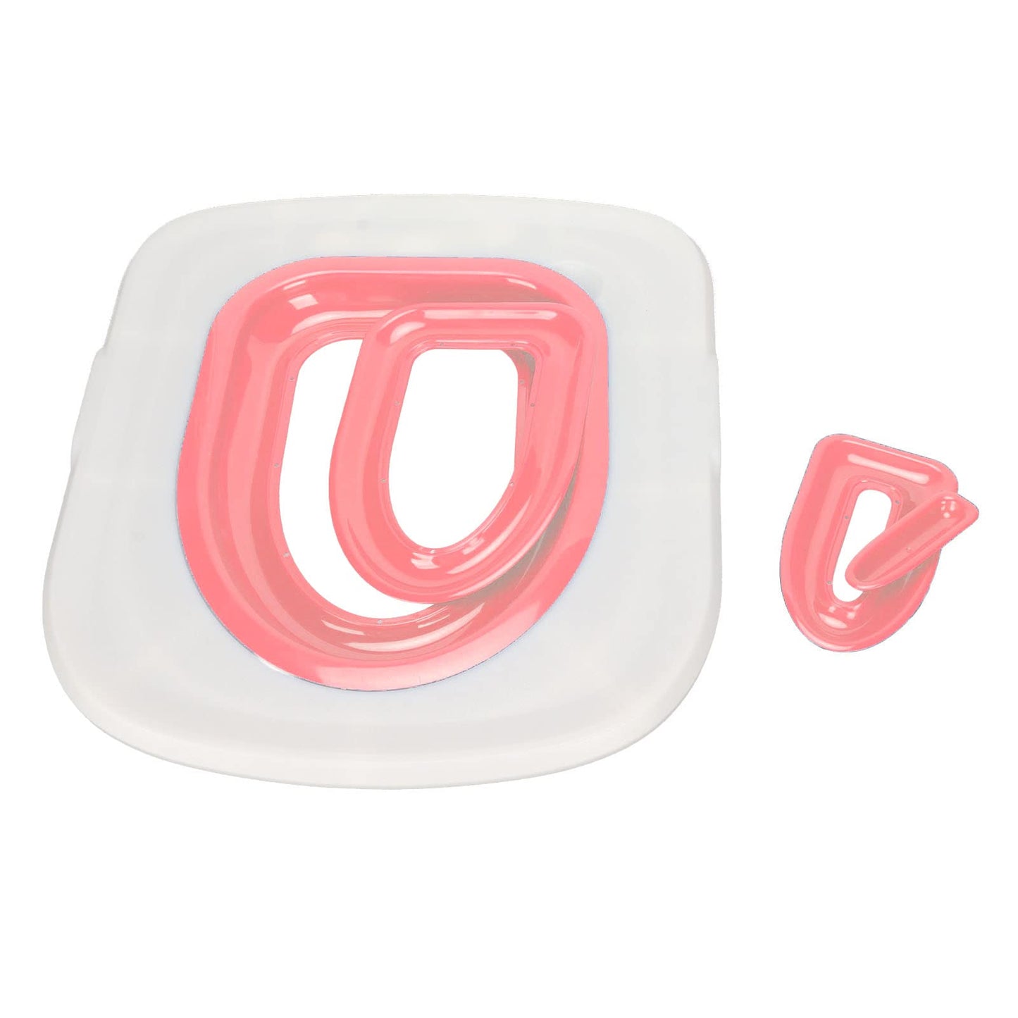 de Entrenamiento de Inodoro para Gatos, Profesional Enseñar Al Gato a Usar el Inodoro Kit de Entrenamiento de Inodoro para Gatos Universal Reutilizable Asiento de Orinal (Bandeja Blanca, 1 Soporte Interior Rosa)