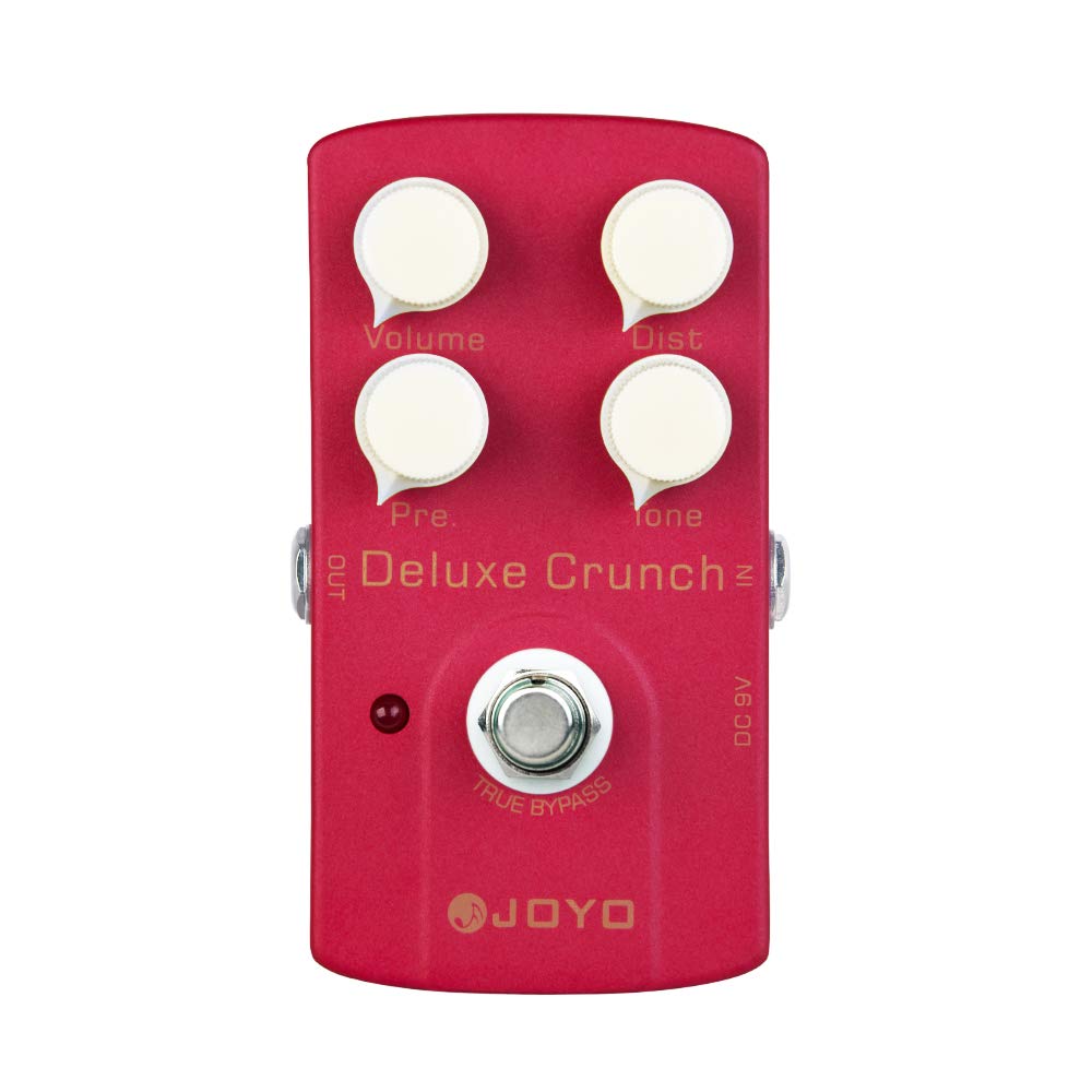 JOYO - Pedal de efecto distorsión crujiente como amplificadores clásico o de alta ganancia para guitarra eléctrica - True Bypass (Deluxe Crunch JF-39)