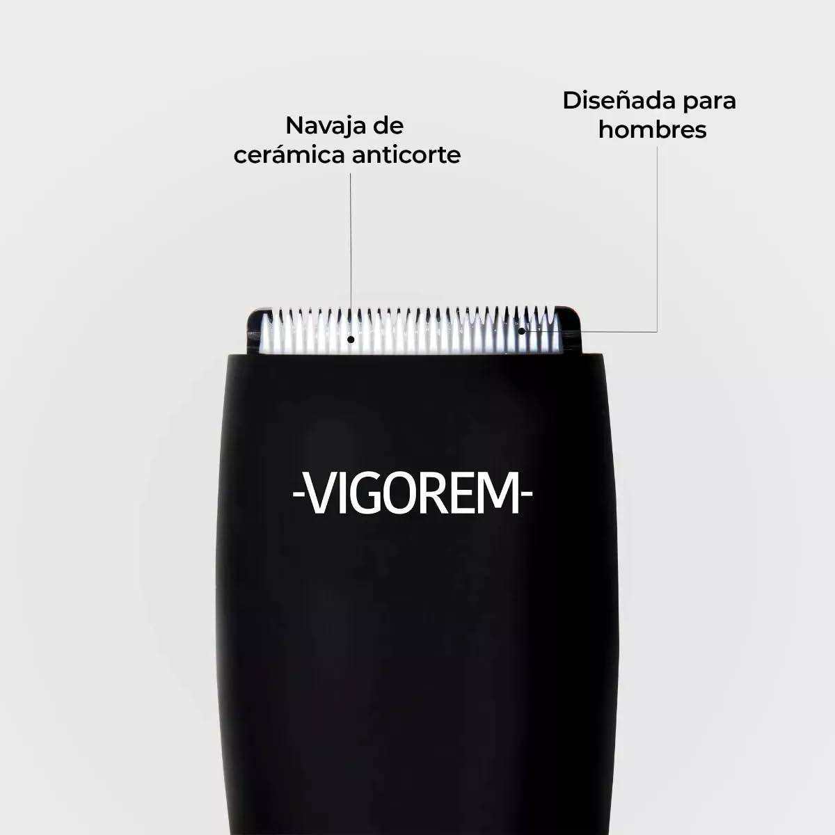 VIGOREM Pro Rasuradora para hombre corporal y zonas íntimas,Impermeable grado IPX-6 cuchillas de cerámica anticorte,Rasuradora Pro De Hombre Para zonas Intimas