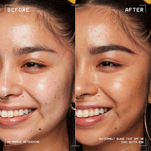 Tinta de Maquillaje Glaze Tint con SPF 30 de Nyx Professional Makeup, Tono Chai Butta (Café Claro)