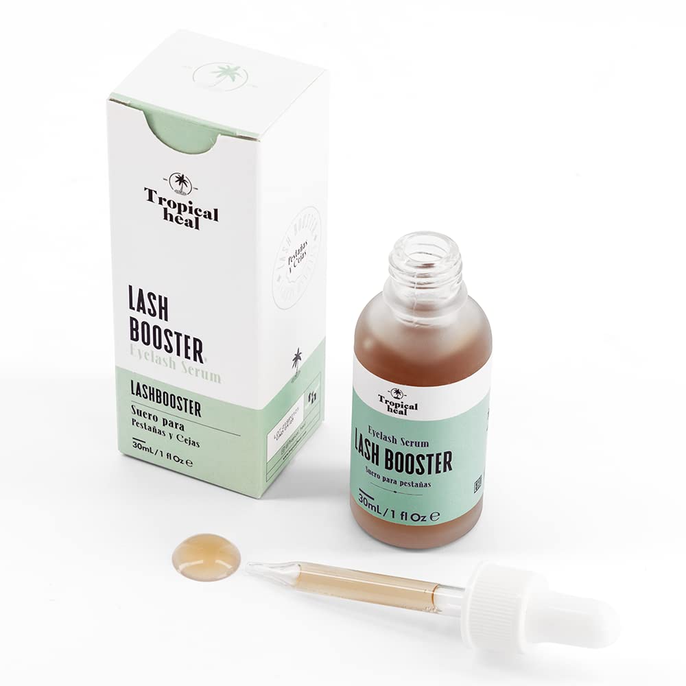 Tropical Heal - Lash Booster Suero Natural para el Crecimiento de Pestañas y Cejas - Tratamiento Nutritivo y Fortalecedor para Pestañas Más Largas y Fuertes - Fórmula con Extractos 100% Naturales, 30 ml