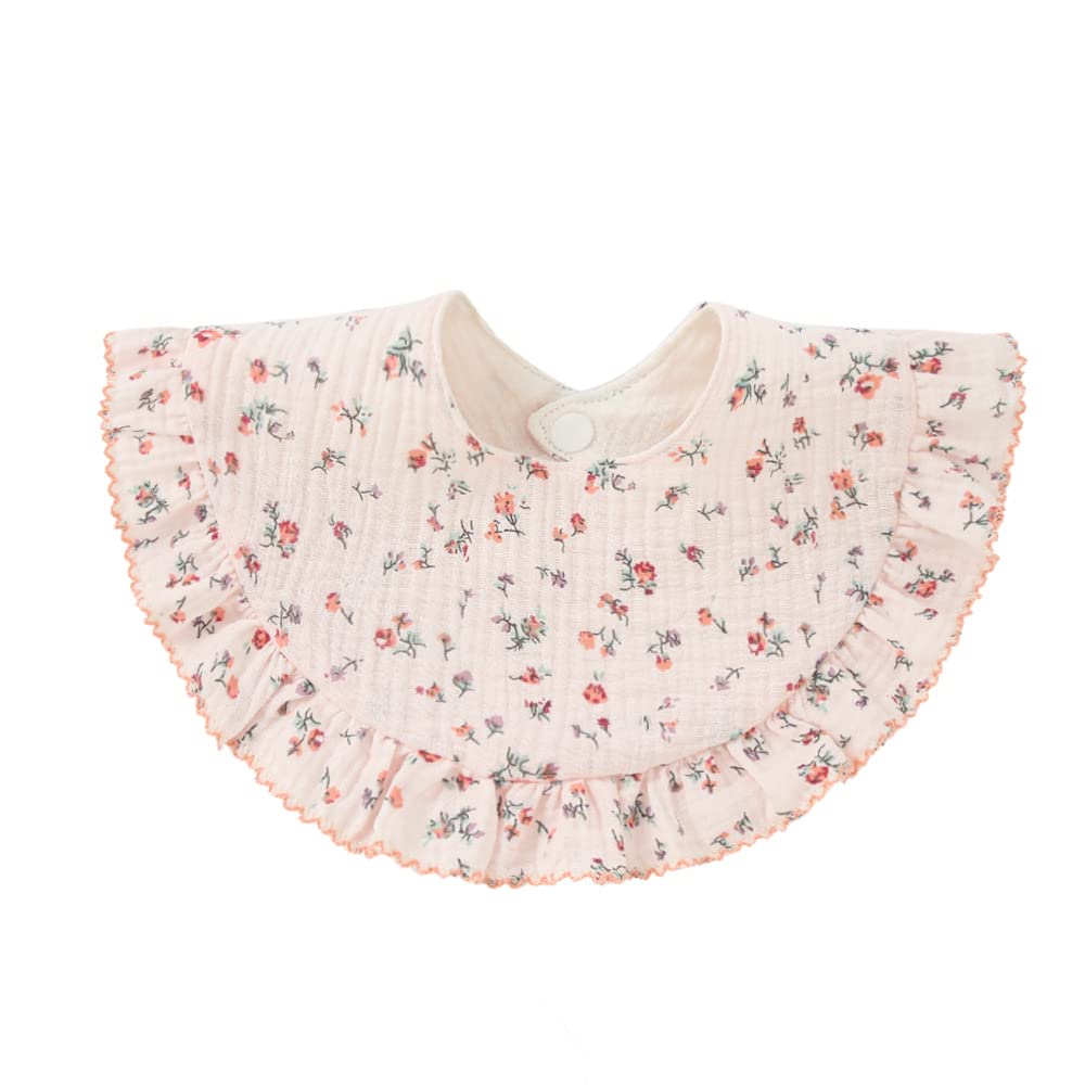 Nishine 4 baberos unisex de muselina para bebé, baberos giratorios de algodón de 360 grados, para dentición, alimentación y baberos para niño y niña, Conjunto Amarillo, One Size
