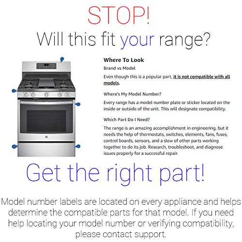 Placa de Cocina Eléctrica Supplying Demand WB30T10129 WB30T10125 Superficie Radiante 6 Pulgadas Modelo de Repuesto